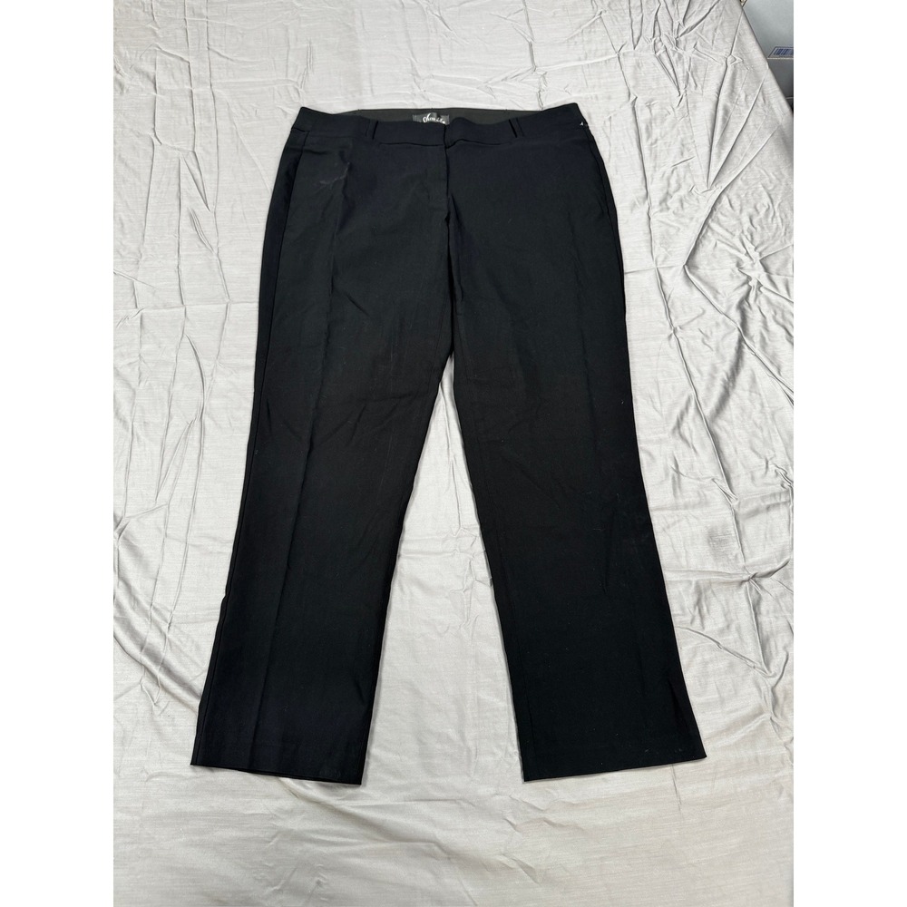 Alexa Rae Black Dress Pants Womens 18WS Straight Leg Stretch Trousers Office